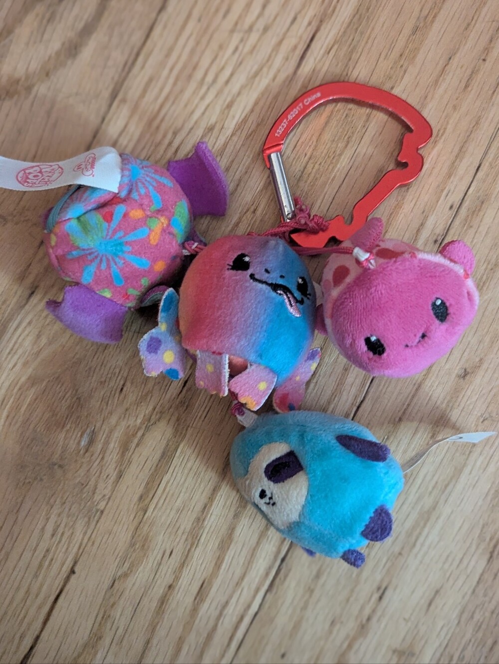 Pomsie Pops Surprise Plush Keychain Clip Lot Mini Stuffed Backpack Charms Cute
